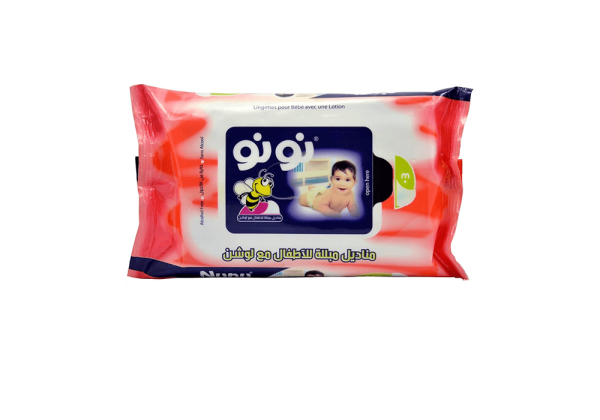 Nunu Baby Wipes with Lotion, 40 Count.