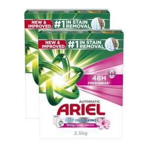 Ariel Automatic Fast Dissolving Downy Floral Breeze Washing Powder 2 x 2.5 kg