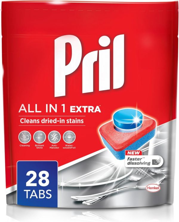 Pril Automatic Dishwashing Tabs All in 1 28 Tabs