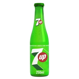 7Up Carbonated Soft Drink, Glass Bottle, 250 Ml