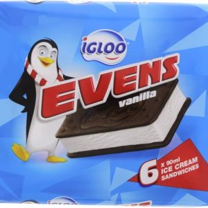 Igloo Evens Vanilla Sandwich Ice Cream, 90ml
