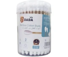 FALCON MED DADA bamboo Cotton ear Buds, Double-Tipped, Unbleached, Natural, 100 Pieces