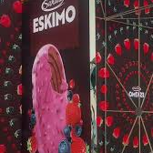 SANDRA Ice cream ESKIMO forest fruit topping