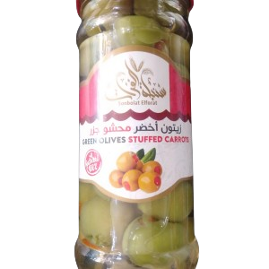 Sonbolat Elforat Green Olives Stuffed with Carrots 365 GM