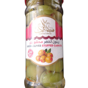 Sonbolat Elforat Green Olives Stuffed with Carrots 365 GM