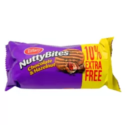 Tiffany Nutty Bites Chocolate and Hazelnut Biscuit Cookies- 79gms