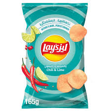 lays chili &lime Chips, 165 g