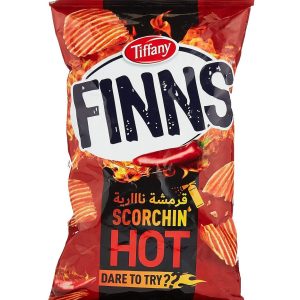 Tiffany Finns Crinkled Potato Chips Scorchin Hot Pouch 15 g